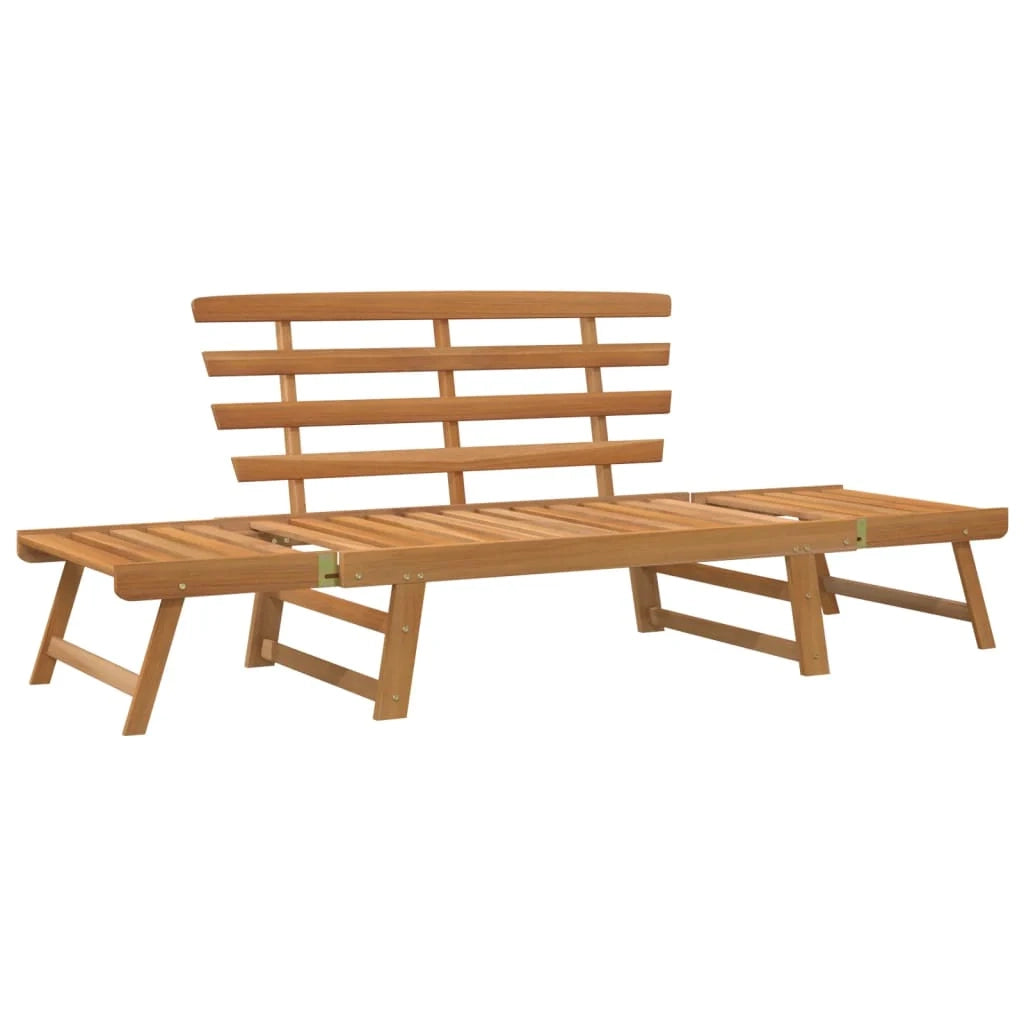 Panca da giardino 2 in 1 mobili da esterno per patio terrazza 190 cm legno massello di acacia 02_0011295