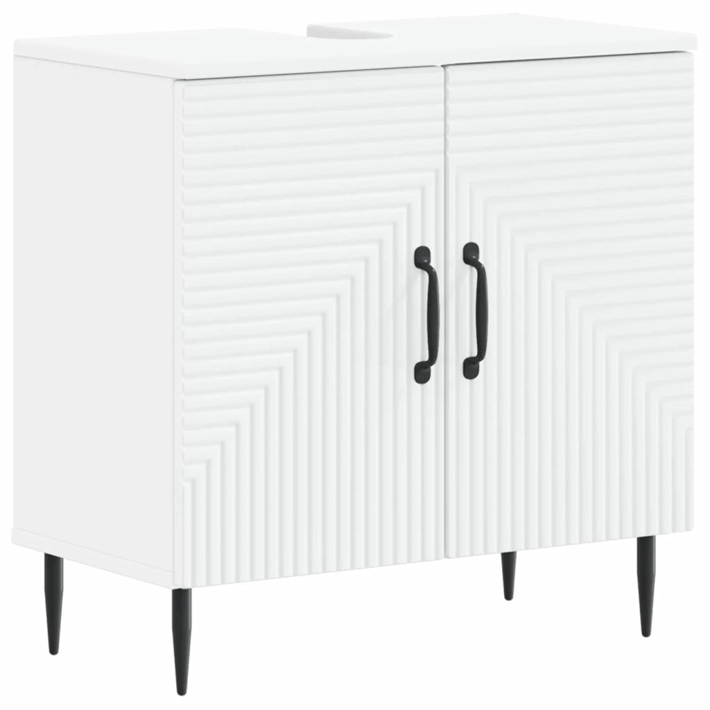 Armadio per Lavabo da Bagno HAARLEM Bianco 59,5 x 31,5 x 59 cm 896785