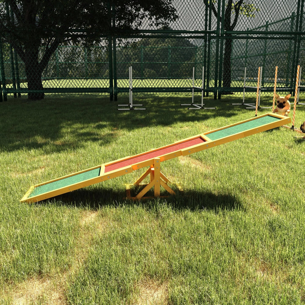 Giochi da arrampicata in legno di pino con superficie antiscivolo per cani fino a 30 kg colore legno naturale