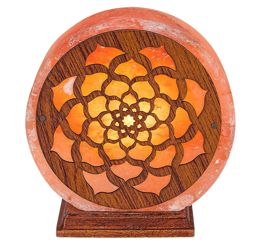 Lampada da tavolo sale arancione legno Mandali Rabalux