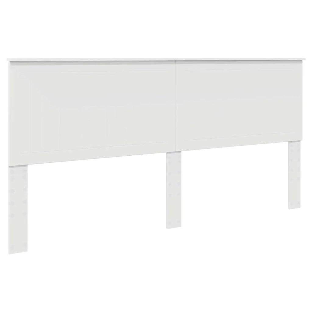 Testiera con testiera Bianco 200 cm Legno multistrato 887714