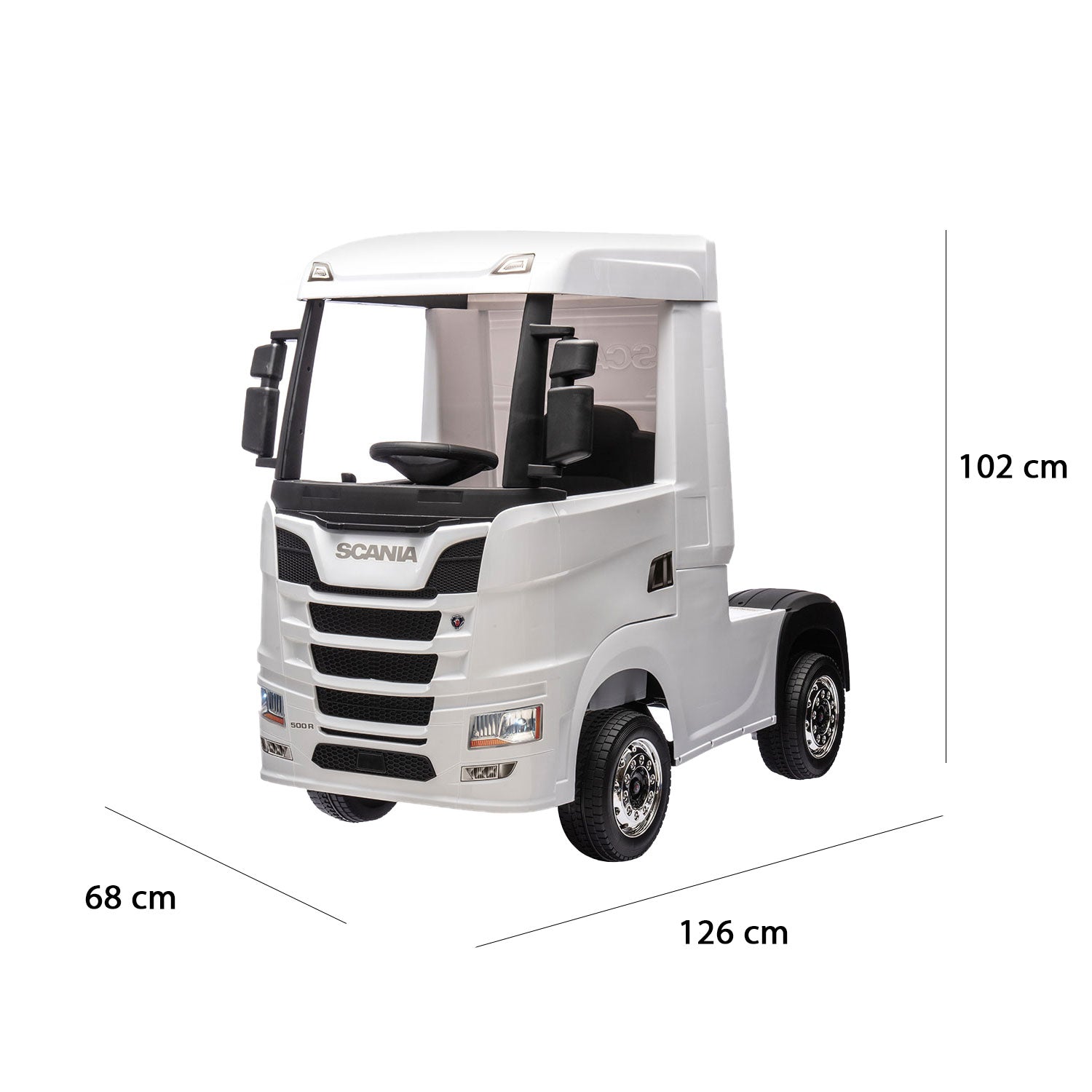 Camion Elettrico per Bambini 126x68x102 cm 24V Scania Bianco