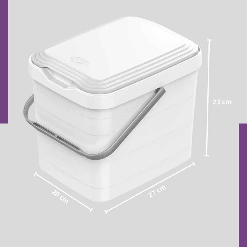 Pattumiera Sottolavello Differenziata per cassetto Cucina 8 Litri Bianca 27x20x23H cm