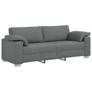 Divano | Divano da soggiorno | Sofa 3-Persone Grigio scuro 220 cm Tessuto