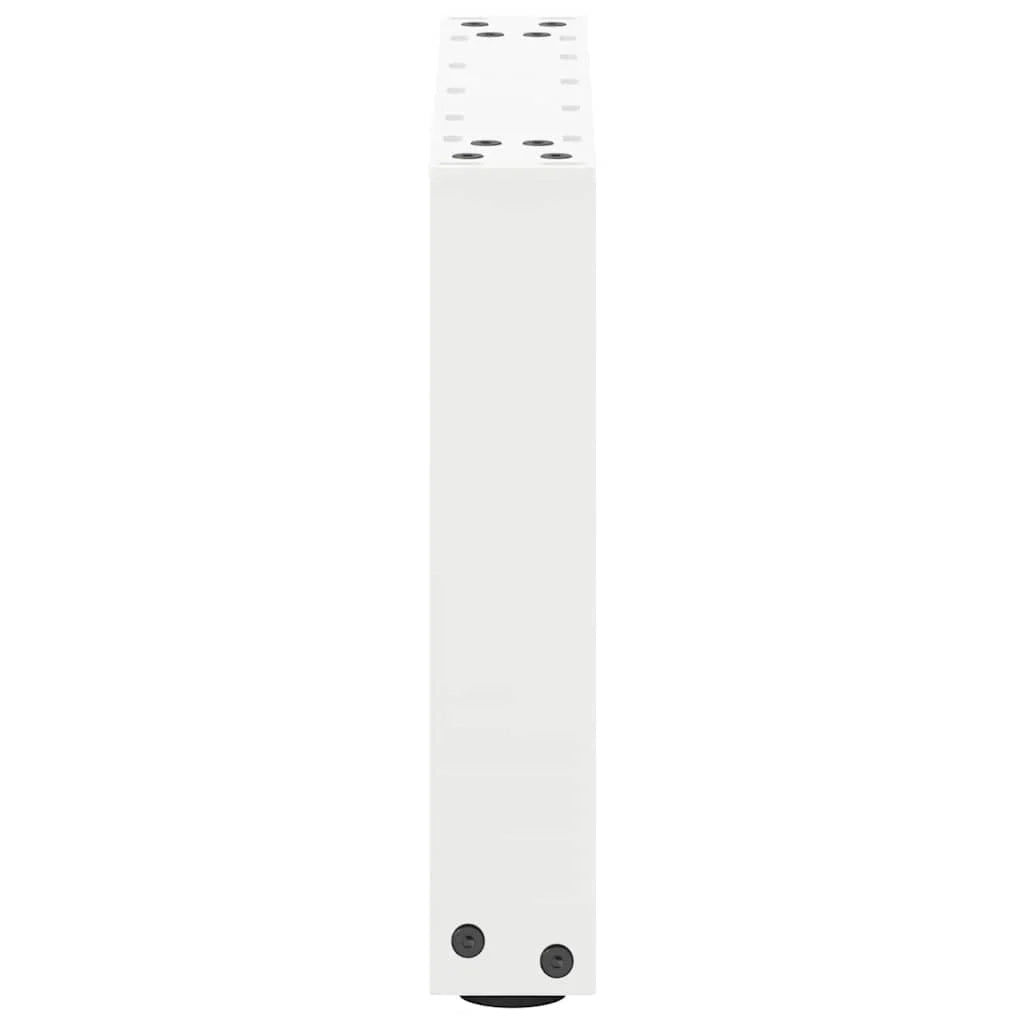 Set di 2 gambe per tavolino da caffè moderne e funzionali a forma di U 30 x 30 cm con piedini livellatori acciaio bianco 02_0057369