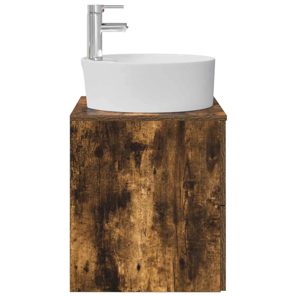 Mobile Lavabo da Parete Rovere Fumo 49,5 x 44,5 x 65 cm 890298