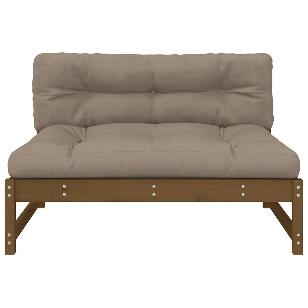 Divano Centrale Marrone Ambra 120x80 cm Legno Massello di Pino 825733