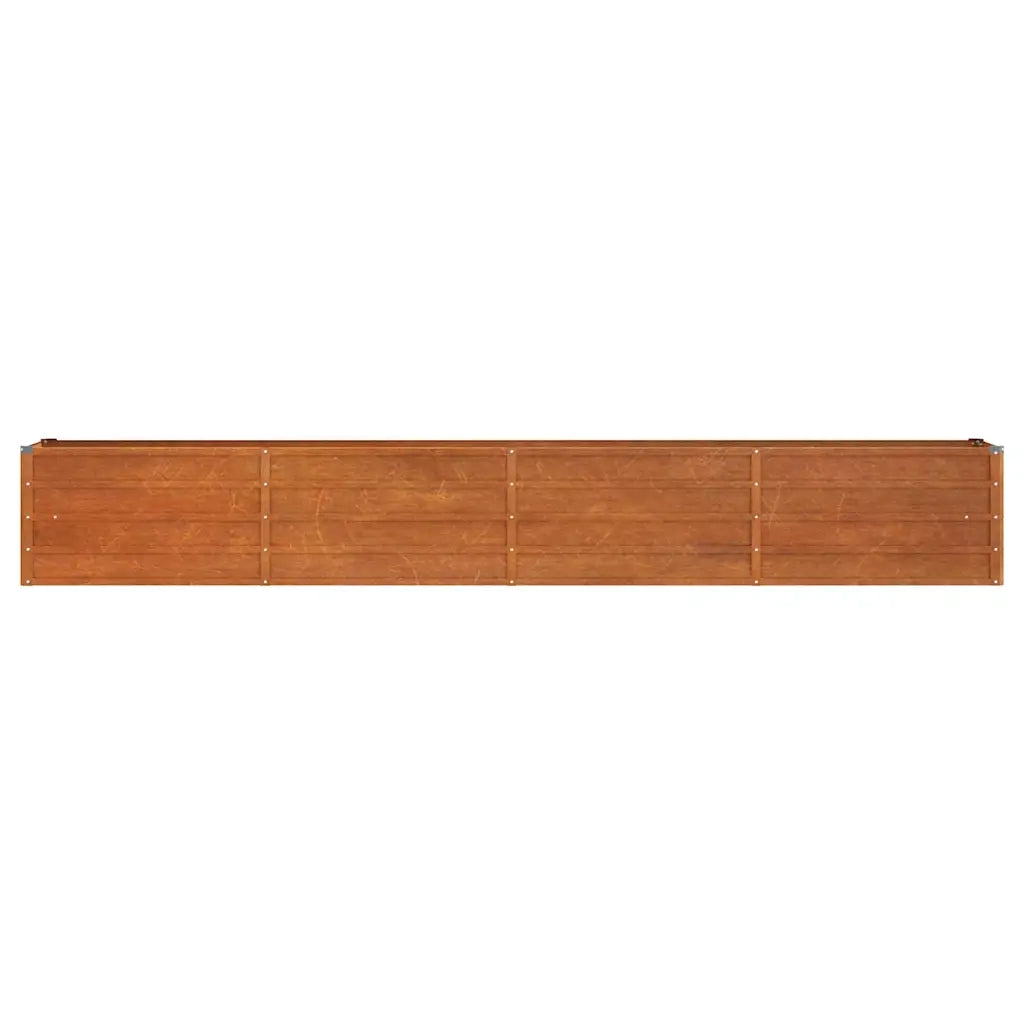 Letto Rialzato da Giardino Ruggine 320x40x45 cm Acciaio Corten 151956