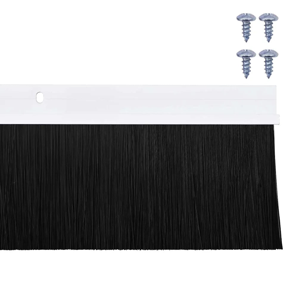 Spazzole per porte a vite 2 pcs Bianco 100 cm Lega di alluminio 42019536