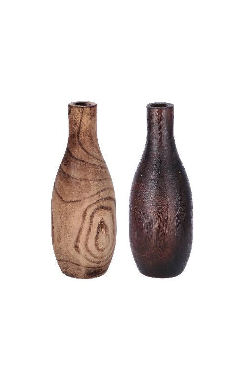 1 Pezzo Vaso Decorativo Casa in Legno Henry 17 x 39 cm 2 Colori