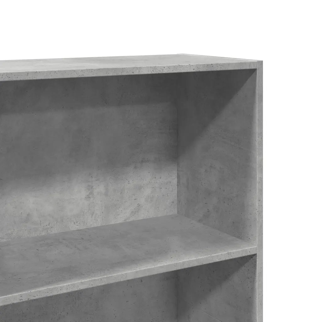 Libreria-Scaffale per Libri-Mobile di Stoccaggio Grigio Cemento 60x30x189 cm in Legno Multistrato
