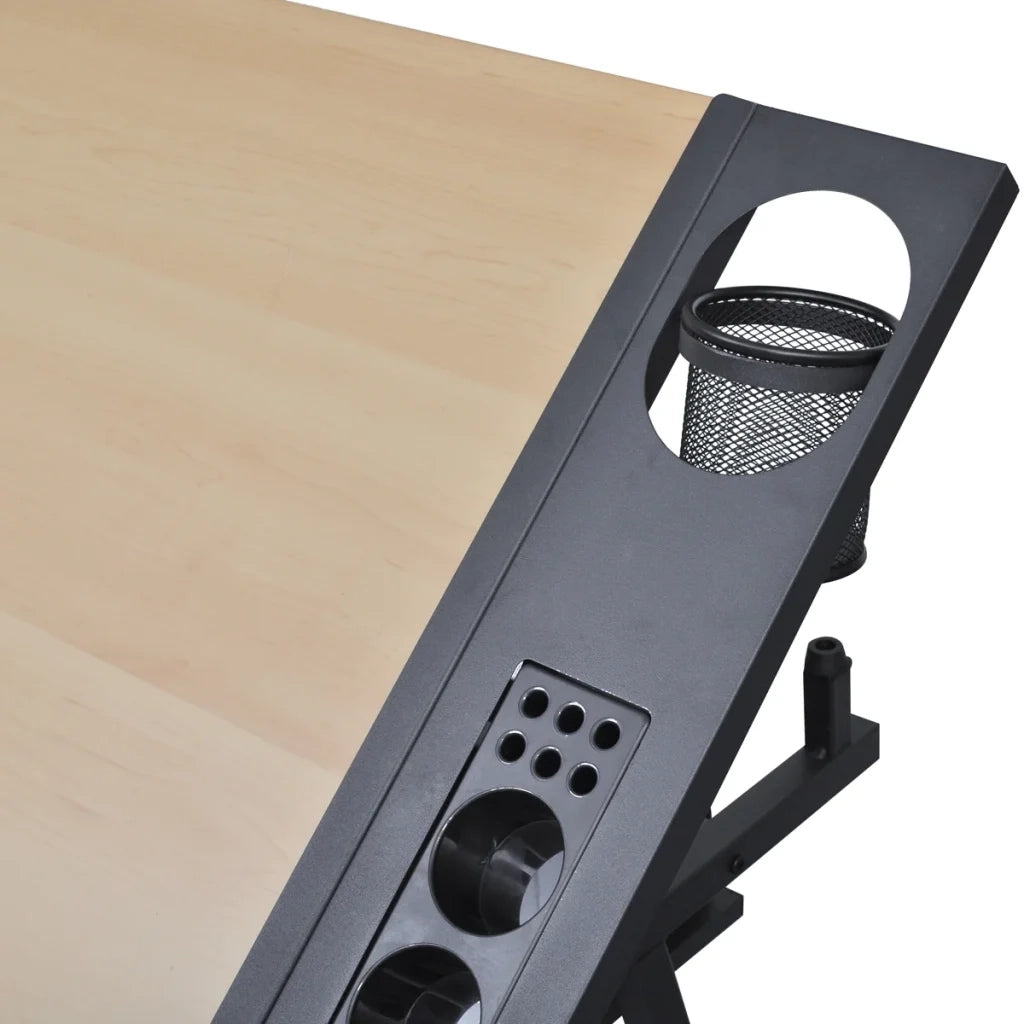 Tavolo Inclinabile da Disegno a Due cassetti con Sgabello CFW4382493
