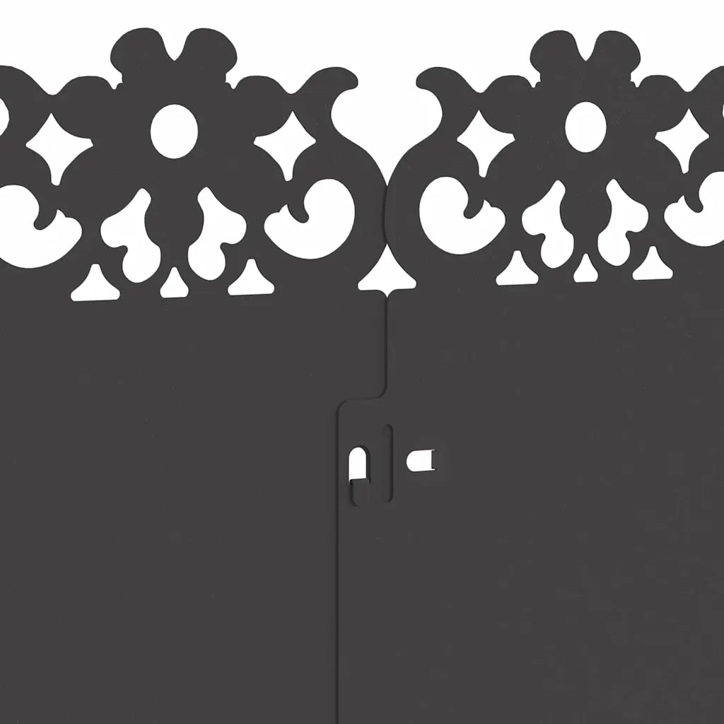 Bordure per prato 30 pz Nero 103 x 0,05 x 22 cm Acciaio CFW9227805