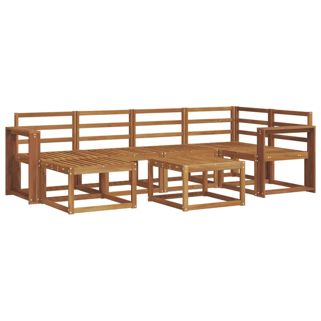 Set di divani da esterno 7 pcs Naturale