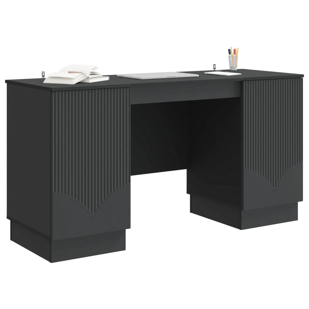 Scrivania Nero 142,5 x 50 x 75 cm Legno ingegnerizzato 3414622