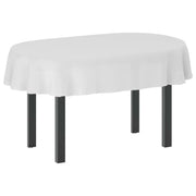 Tovaglia da Tavolo Ovale Bianco 160 x 220 cm Poliestere 42039930