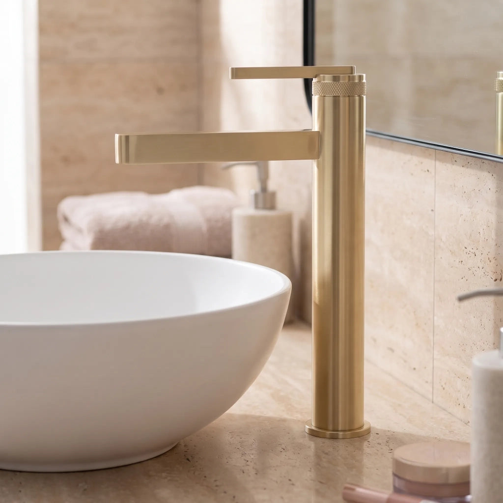 Rubinetto Da Bagno Rea Grace Brush Gold High