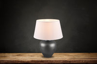 Lampada tavolo da Interno  E27 in Ceramica Nickel Anticato