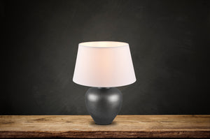 Lampada tavolo da Interno  E27 in Ceramica Nickel Anticato