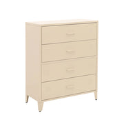 Cassettiera industriale in acciaio, 4 cassetti, beige
