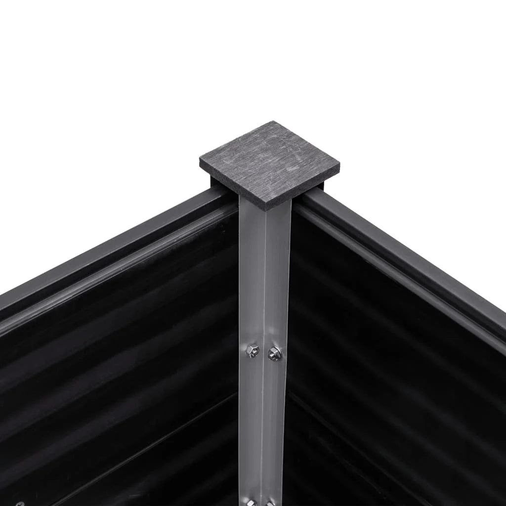 Fioriera rialzata per piante fiori patio giardino 200 x 50 x 54 cm WPC grigio 02_0039400