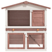 Conigliera per Esterni con 3 Porte Marrone in Legno CFW7443030