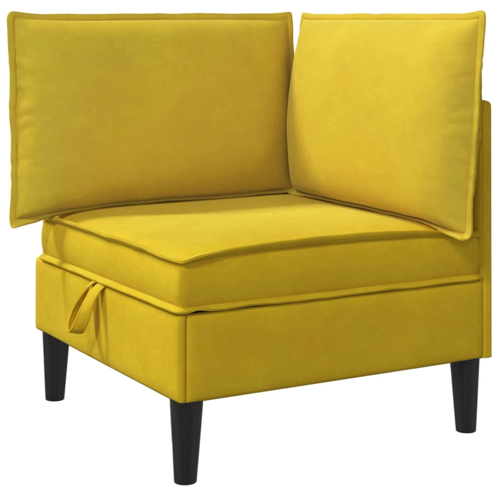 Set di mobili per il soggiorno con cuscino 3 pcs Giallo Velluto