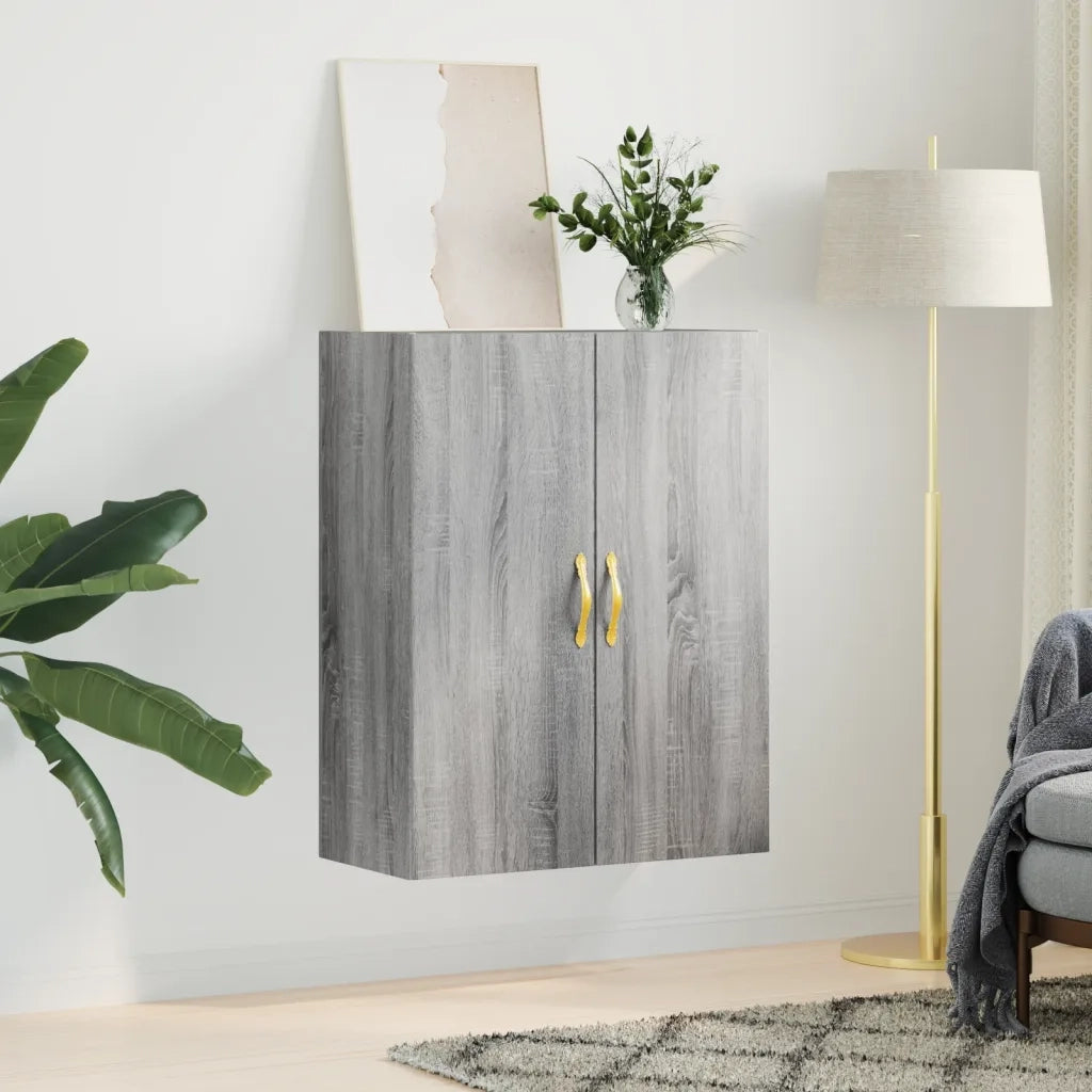 vidaXL Mobile a Parete Grigio Sonoma 69,5x34x90 cm