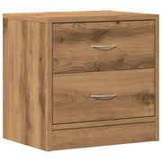 Comodino | Armadio da Notte | Mobiletto da notte Rovere Artigianale 40x30x40 cm in Legno Multistrato