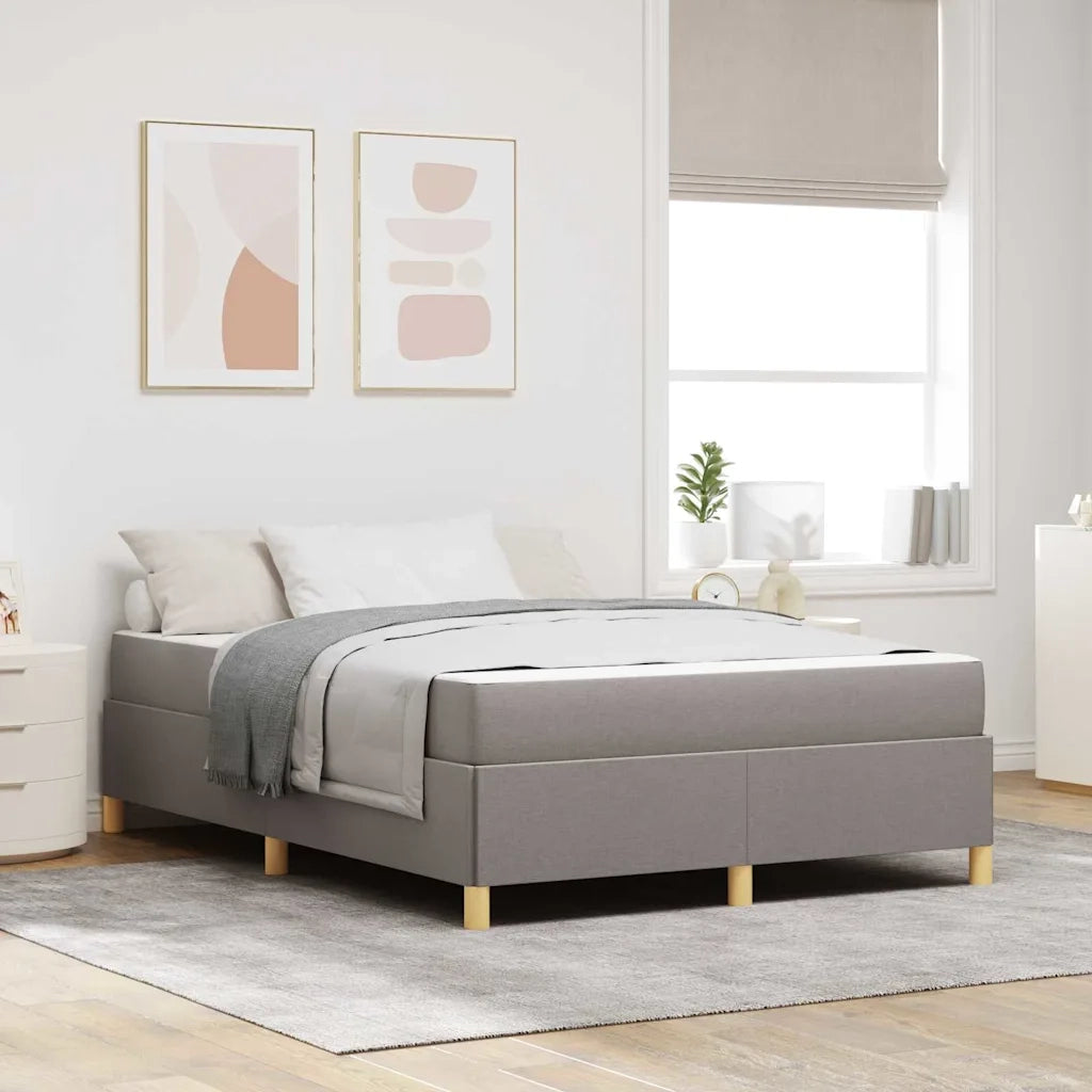 vidaXL Letto a molle Talpa e Beige e Bianco 140 x 200 cm Schiuma