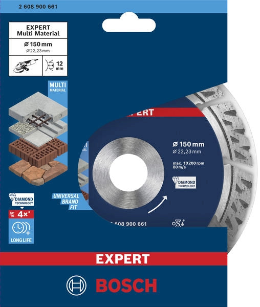 DISCO DIAMANTATO EXPERT MULTI MATERIAL D.150mm 2608900661