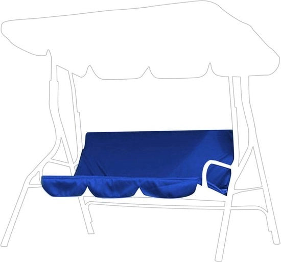 Cuscino impermeabile per sdraio 3 posti esterno - Protezione per sdraio esterno - Calzamaglia impermeabile - Blu