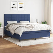 Giroletto a Molle con Materasso Blu 160x200 cm in Tessuto 3141791