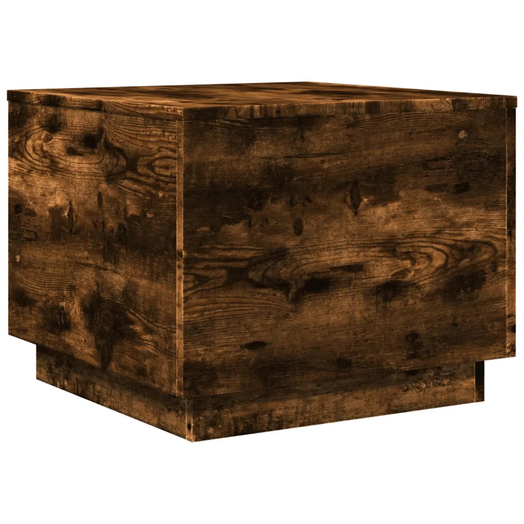 Tavolino da Soggiorno con Luci LED Rovere Sonoma 50x50x40 cm 839872