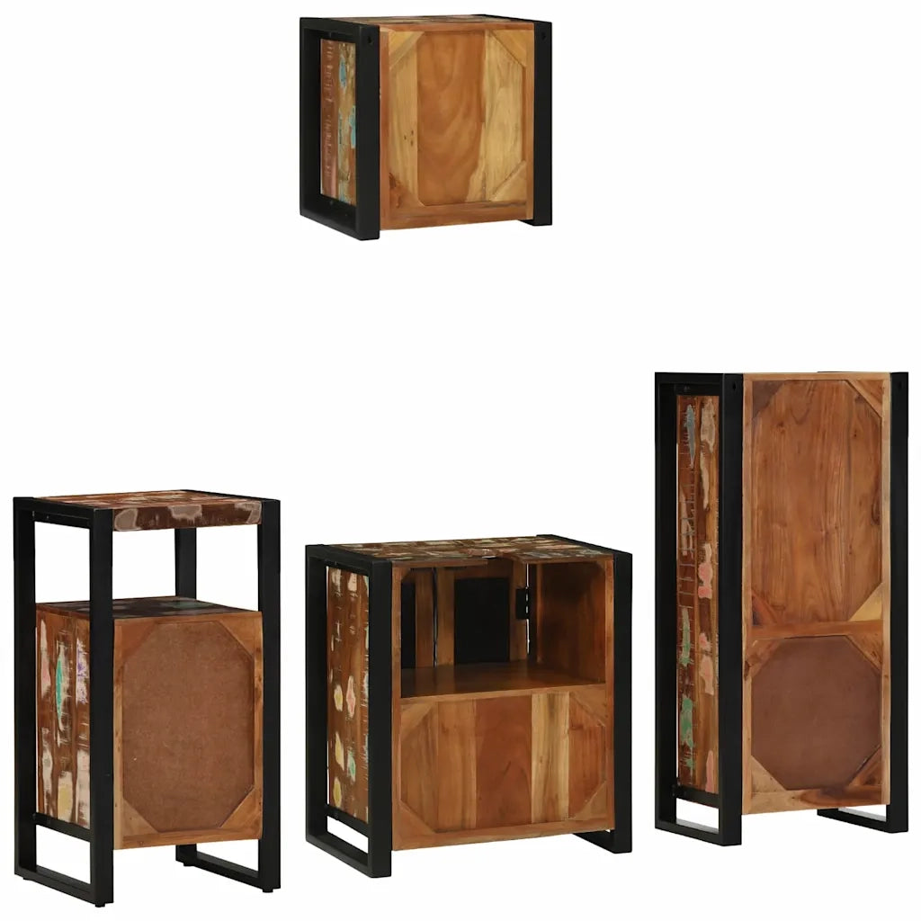 Set di mobili per il bagno 4 pcs Legno Recuperato Massello 3305637