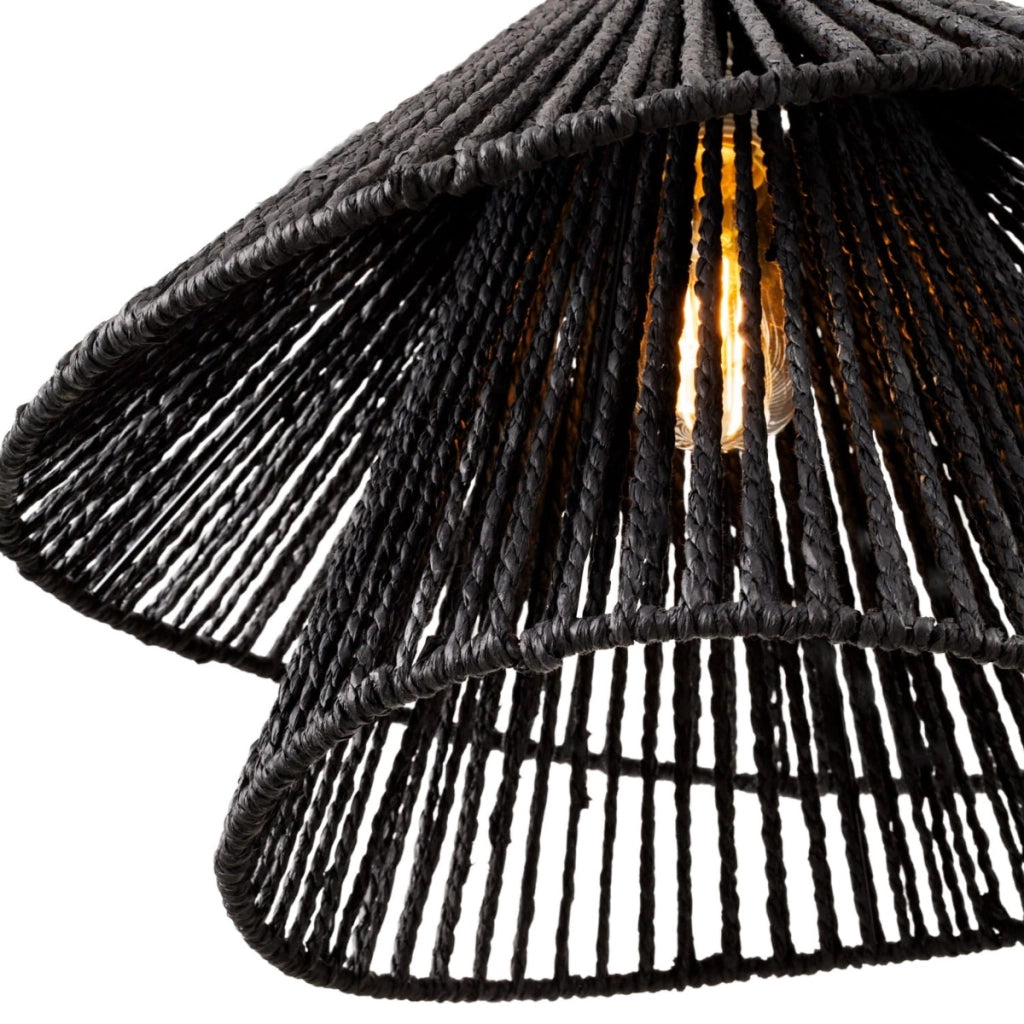 Lampada a sospensione Amalfi Maxlight nera carta E27 Ø45