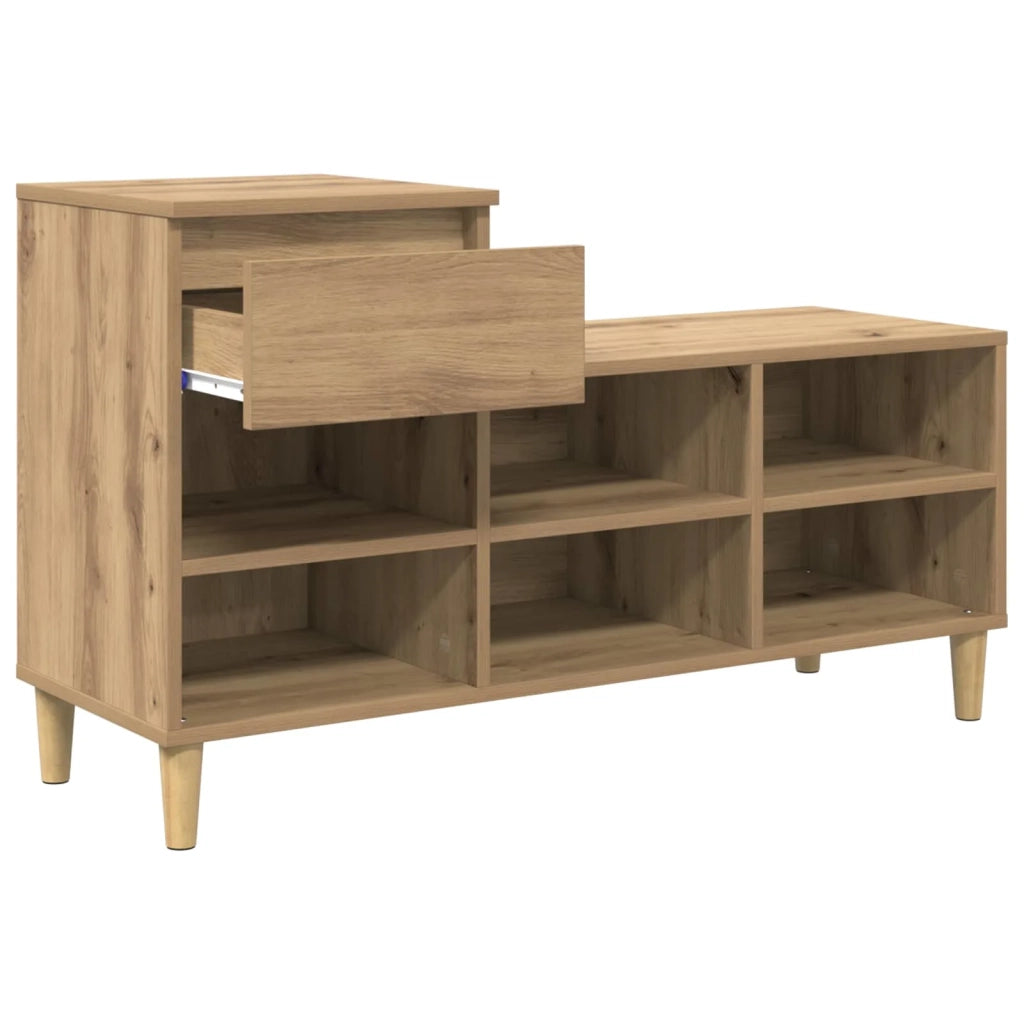 Mobile per scarpe Rovere artigianale 102 x 36 x 60 cm