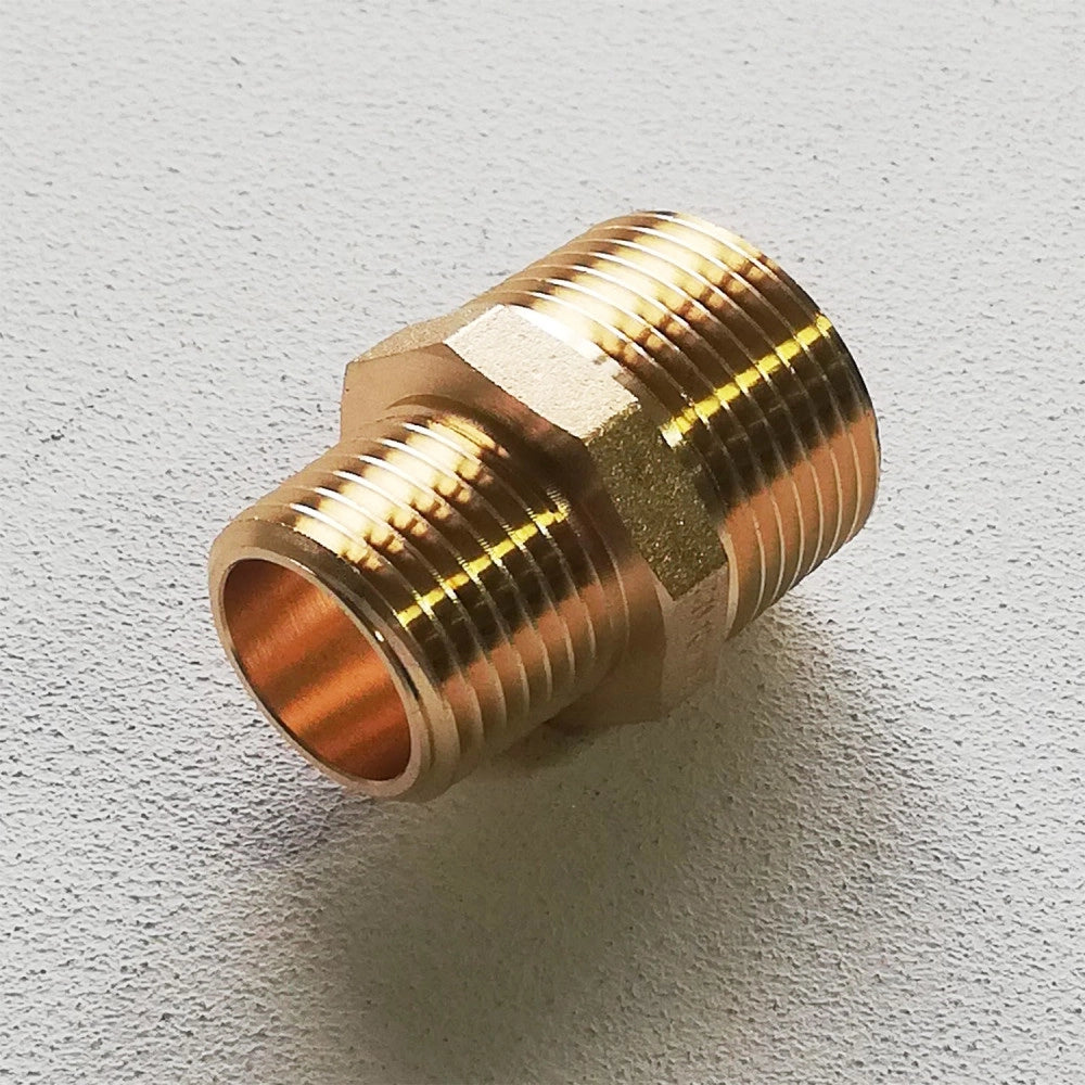 Niples nipplo 3/4 x 1/2 doppia vite ridotta mm in ottone
