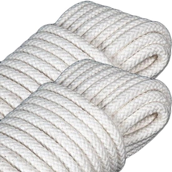 Fil di bucato a treccia in cotone - 20 metro - 6mm - Lotto da 2