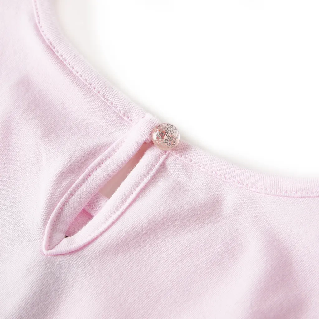 Abito da Bambina con Volant Rosa Chiaro 104 CFW1245791