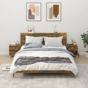 Comodini 2pz-Set di 2 Tavolino da notte Rovere Fumo 40x35x50 cm 706076