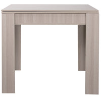 Tavolo da Pranzo Quadrato Allungabile 90x90 in Legno Tortora Apertura a Libro