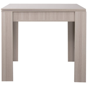 Tavolo da Pranzo Quadrato Allungabile 90x90 in Legno Tortora Apertura a Libro