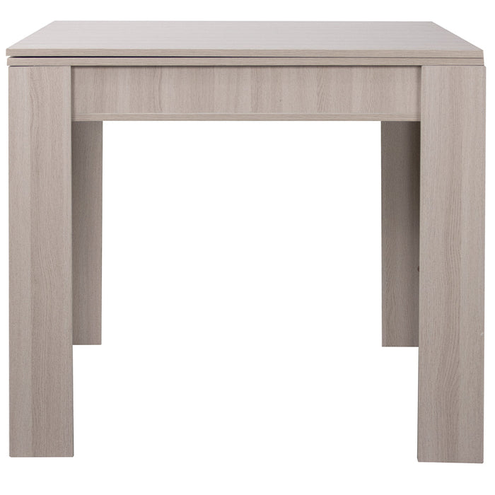 Tavolo da Pranzo Quadrato Allungabile 90x90 in Legno Tortora Apertura a Libro