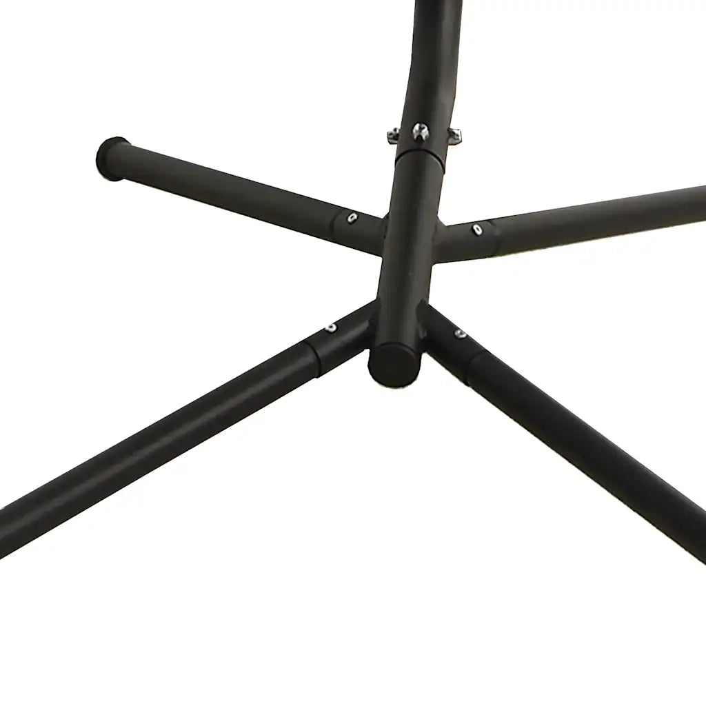 Sedia Dondolo Giardino con Cuscino Nero Tessuto Oxford Acciaio CFW4673850