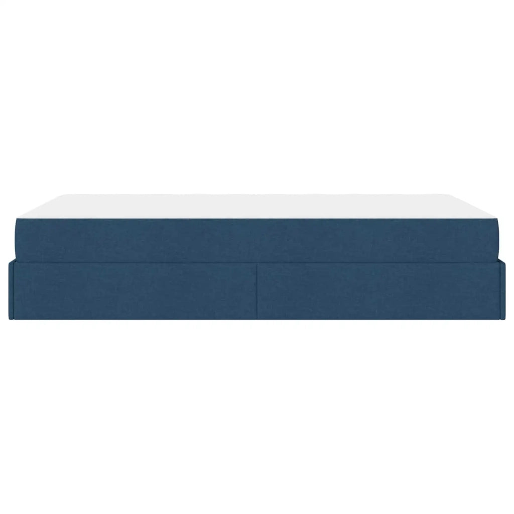 Struttura letto con materasso 2 pcs Blu Tessuto