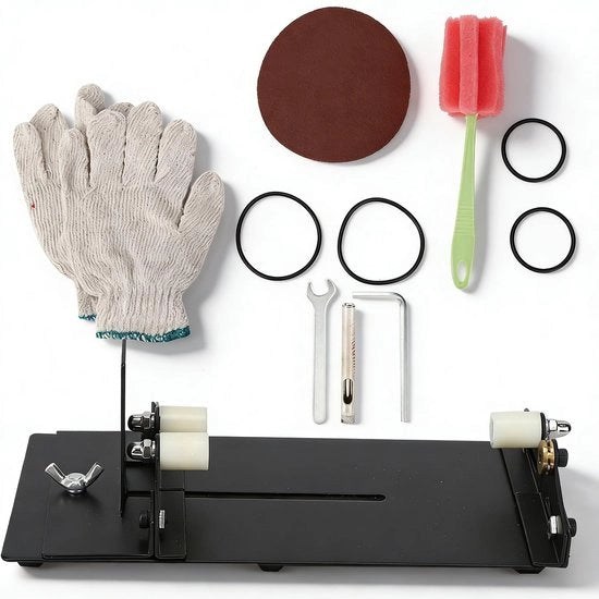 Snipatore di bottiglie in metallo per DIY - Tagliare bottiglie di vetro - Attrezzo da mano - Arte manuale - Inclusi accessori - Tagliabottiglie