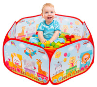 Piscina Pieghevole con 120 Palline 85x102x38 cm per Bambini