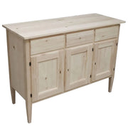 Credenza 3 porte 3 cassetti legno grezzo 105x42x82 (963) - Mobili 2G