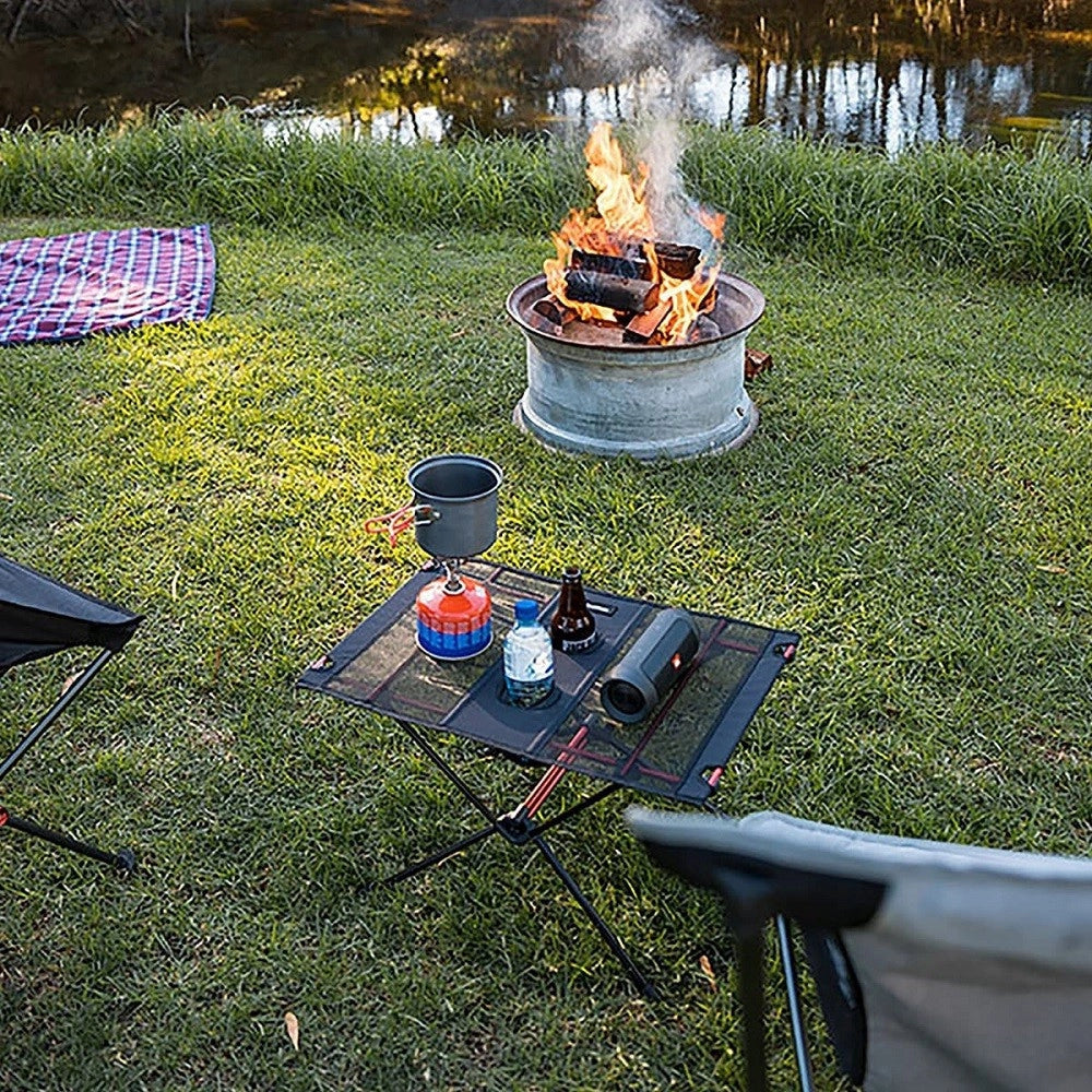 Trade Shop - Tavolo Pieghevole Ultraleggero Tavolo Da Picnic Portatile Da Campeggio All'aperto -